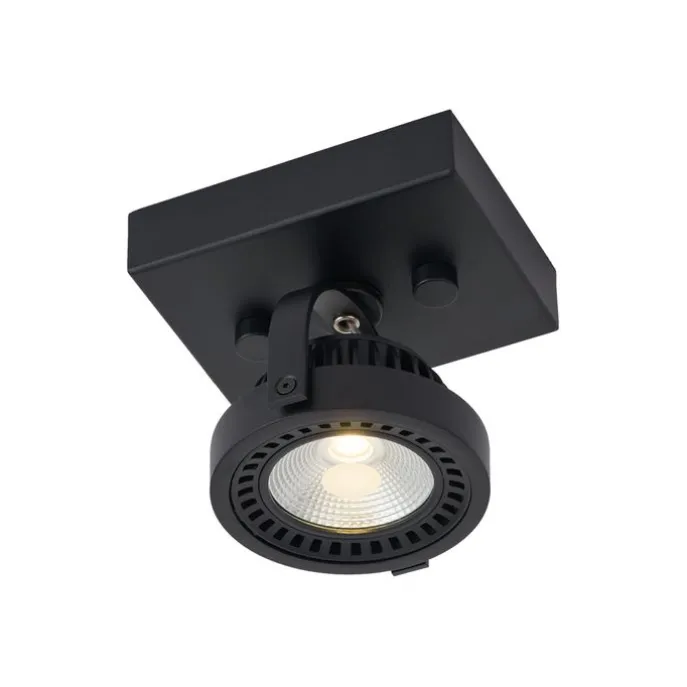 Moderner Aufbaustrahler schwarz inkl. dimmbarer LED - Apollo