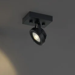 Moderner Aufbaustrahler schwarz inkl. dimmbarer LED - Apollo