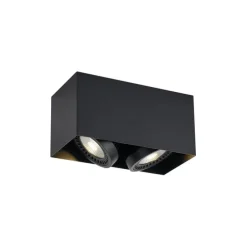 Moderner Aufbaustrahler schwarz inkl. dimmbarer LED 2-flammig - Dionysos