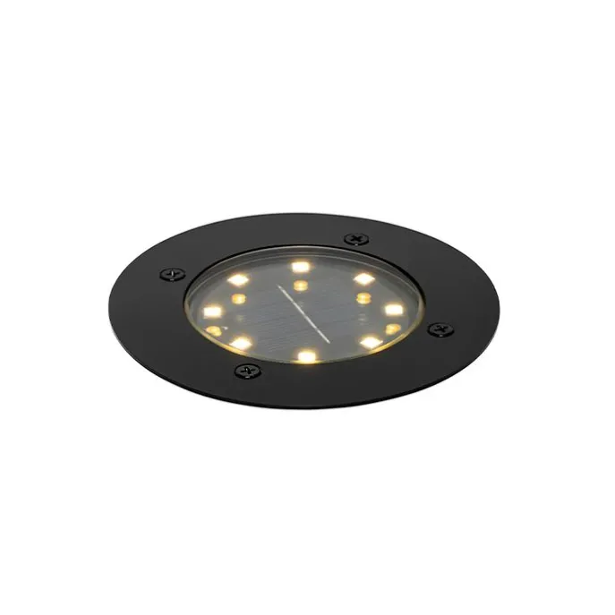 Moderner Bodenstrahler schwarz inkl. LED IP65 Solar - Terry