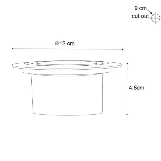 Moderner Bodenstrahler schwarz inkl. LED IP65 Solar - Terry