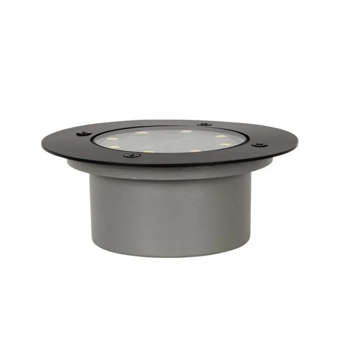 Moderner Bodenstrahler schwarz inkl. LED IP65 Solar - Terry