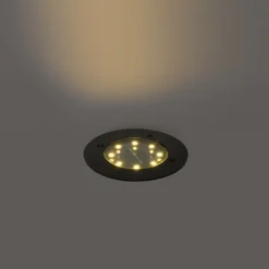 Moderner Bodenstrahler schwarz inkl. LED IP65 Solar - Terry