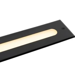 Moderner Bodenstrahler schwarz 50 cm inkl. LED IP65 - Eline