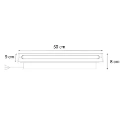 Moderner Bodenstrahler schwarz 50 cm inkl. LED IP65 - Eline