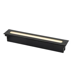 Moderner Bodenstrahler schwarz 50 cm inkl. LED IP65 - Eline