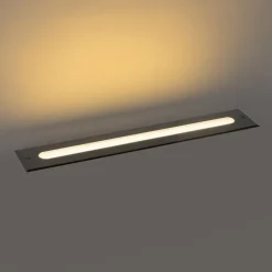 Moderner Bodenstrahler schwarz 50 cm inkl. LED IP65 - Eline