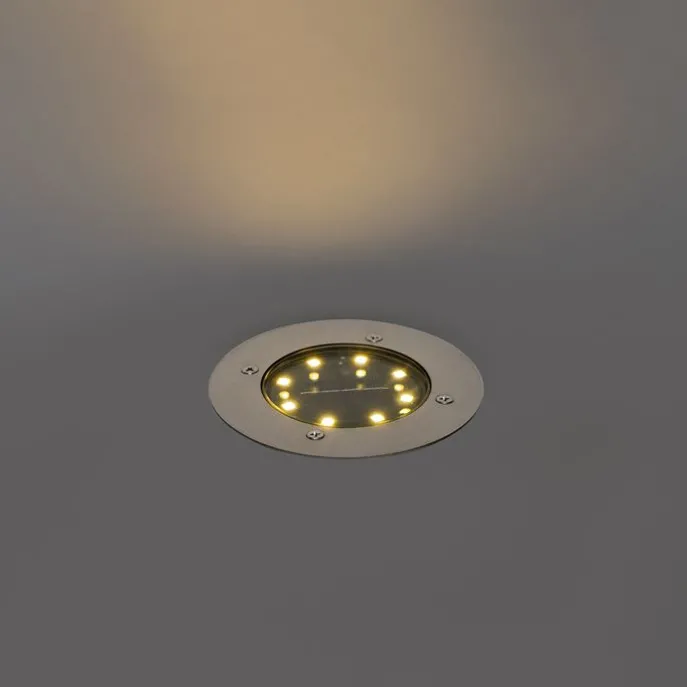 Moderner Bodenstrahler Stahl inkl. LED IP65 Solar - Terry