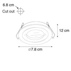 Moderner Einbau-Spot-Aluminium IP44 - Xena Round