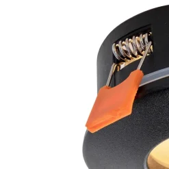 Moderner Einbaustrahler schwarz GU10 50mm IP44 - Gap