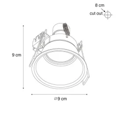 Moderner Einbaustrahler schwarz mit Gold GU10 50mm IP44 - Dept