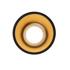 Moderner Einbaustrahler schwarz mit Gold GU10 50mm IP44 - Dept