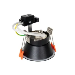 Moderner Einbaustrahler schwarz mit Gold GU10 50mm IP44 - Dept