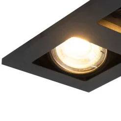 Moderner Smart Einbau Spot schwarz inkl. 2 Wifi GU10 - Qure