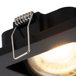 Moderner Smart Einbau Spot schwarz inkl. 2 Wifi GU10 - Qure