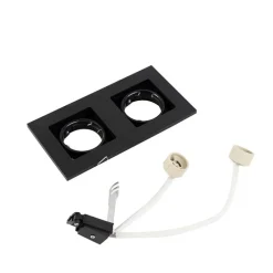 Moderner Smart Einbau Spot schwarz inkl. 2 Wifi GU10 - Qure