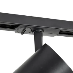 Moderner Strahler schwarz für 1-Phasen-Schienensystem - Iconic Mark