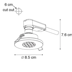 Modernes Bad Einbau vor Ort weiß IP54 - Shed Honey