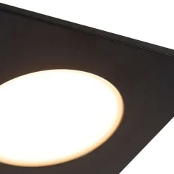 Modernes Einbaustück schwarz inkl. LED 3-stufig dimmbar IP65 - Einfach