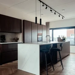 Modernes 1-Phasen-Schienensystem mit 10 Spots schwarz - Jeana