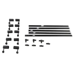 Modernes 1-Phasen-Schienensystem mit 10 Spots schwarz - Jeana