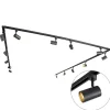 Modernes 1-Phasen-Schienensystem mit 14 Spots schwarz - Jeana