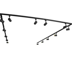 Modernes 1-Phasen-Schienensystem mit 14 Spots schwarz - Jeana