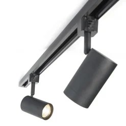 Modernes Schienensystem mit 5 Strahlern Schwarz 1-phasig - Iconic Jeana