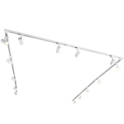 Modernes Schienensystem weiß mit 14 Spots 1-phasig - Jeana