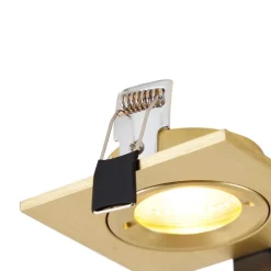 Modernes versenktes Spotgold IP44 - Xena Square