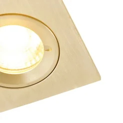 Modernes versenktes Spotgold IP44 - Xena Square