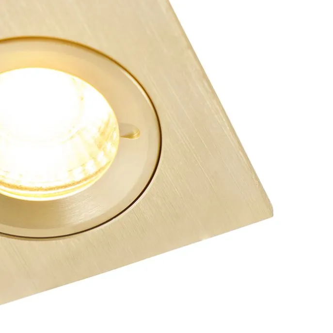 Modernes versenktes Spotgold IP44 - Xena Square