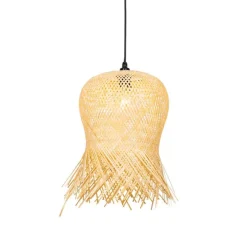 Orientalische Außenhängelampe aus Bambus IP44 - Carlos