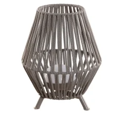 Orientalische Tischleuchte aus Seil inkl. dimmbarem, wiederaufladbarem LED - Contra