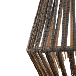 Orientalische Tischleuchte aus Seil inkl. dimmbarem, wiederaufladbarem LED - Contra