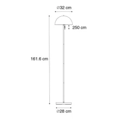Outdoor Stehleuchte Pilz weiß wiederaufladbar 3-stufig dimmbar - Keira