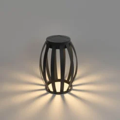 Outdoor Tischleuchte Schwarz 3-stufig dimmbar Solar und wiederaufladbar - Sheldon