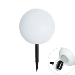 Outdoor-Leuchte weiß 30 cm inkl. LED IP44 Solar RGBW - Ludger