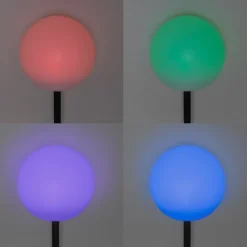 Outdoor-Leuchte weiß 30 cm inkl. LED IP44 Solar RGBW - Ludger