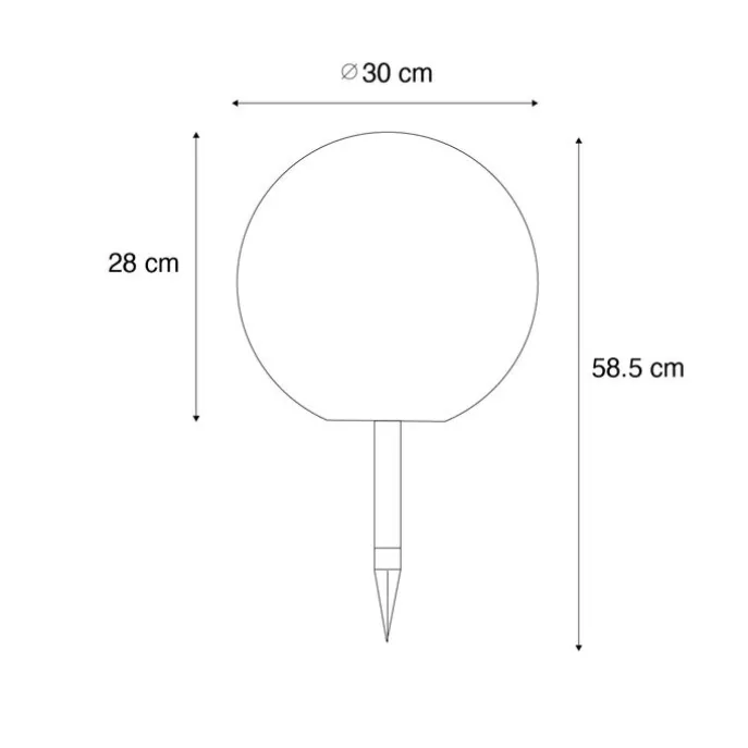 Outdoor-Leuchte weiß 30 cm inkl. LED IP44 Solar RGBW - Ludger