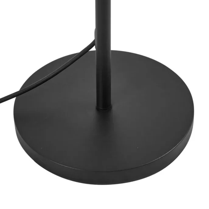 Outdoor-Stehleuchte schwarz mit schwarzem Seilschirm IP44 - Virginia Jayla