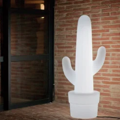 Outdoor-Stehleuchte Weiß inkl. LED IP65 - Kaktus