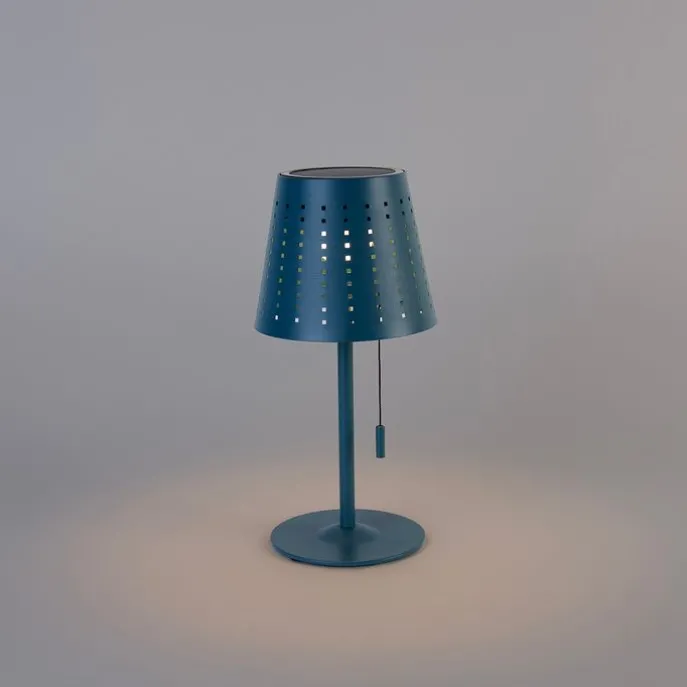 Outdoor-Tischleuchte blau inkl. LED 3-stufig dimmbar wiederaufladbar und Solar - Ferre