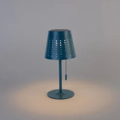 Outdoor-Tischleuchte blau inkl. LED 3-stufig dimmbar wiederaufladbar und Solar - Ferre