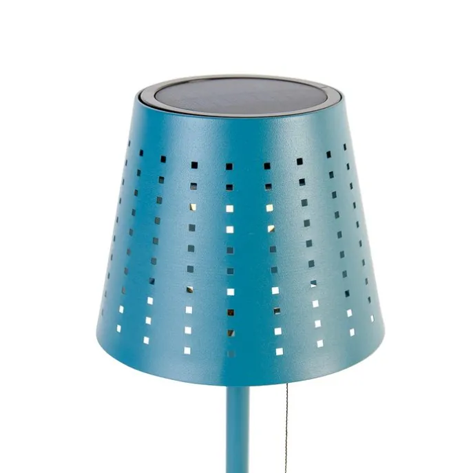 Outdoor-Tischleuchte blau inkl. LED 3-stufig dimmbar wiederaufladbar und Solar - Ferre