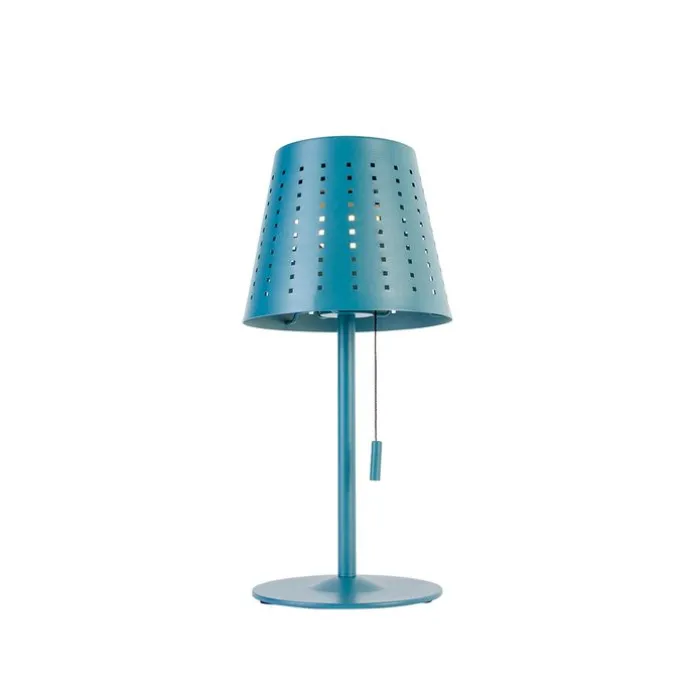 Outdoor-Tischleuchte blau inkl. LED 3-stufig dimmbar wiederaufladbar und Solar - Ferre