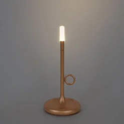 Outdoor-Tischleuchte Gold inkl. LED mit Touchdimmer wiederaufladbar - Sjarel