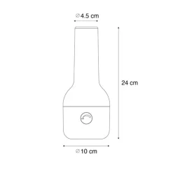 Outdoor-Tischleuchte Gold mit Weiß inkl. wiederaufladbarem LED IP44 - Haard