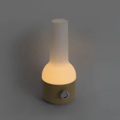 Outdoor-Tischleuchte Gold mit Weiß inkl. wiederaufladbarem LED IP44 - Haard