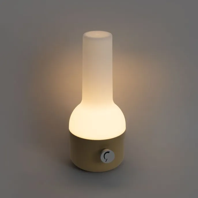 Outdoor-Tischleuchte Gold mit Weiß inkl. wiederaufladbarem LED IP44 - Haard